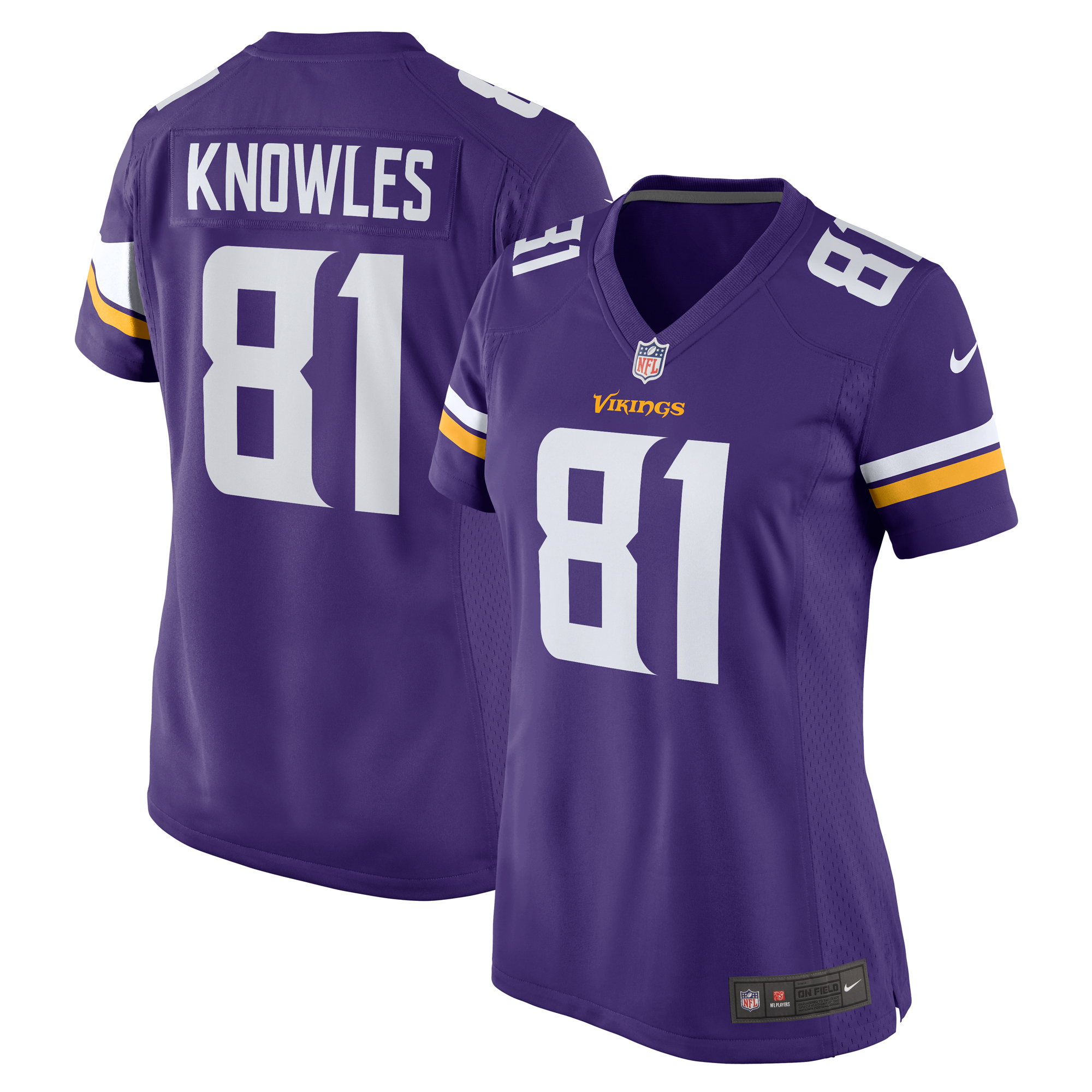 Women's Nike Malik Knowles Purple Minnesota Vikings Team Game Jersey