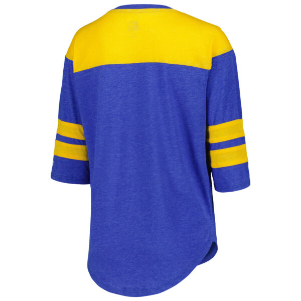 Women's Starter Royal Chase Elliott Full Back Block 3/4-Sleeve Tri-Blend Top - Image 7