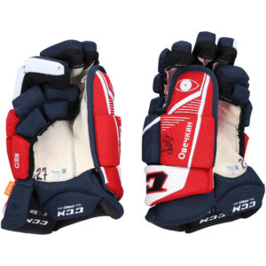 Alexander Ovechkin Washington Capitals Autographed Game-Used Blue CCM Gloves from the 2022 NHL Playoffs - AA0130130-31