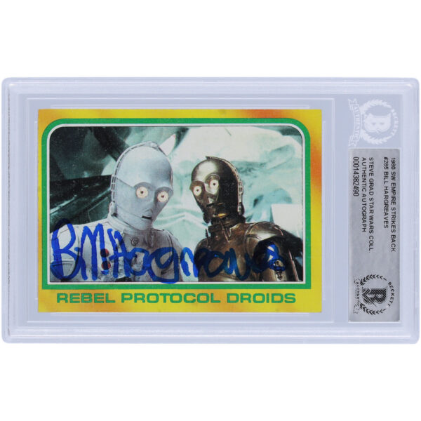 Bill Hargreaves Star Wars Autographed 1980 Topps The Empire Strikes Back #285 BAS Authenticated Card - Image 7