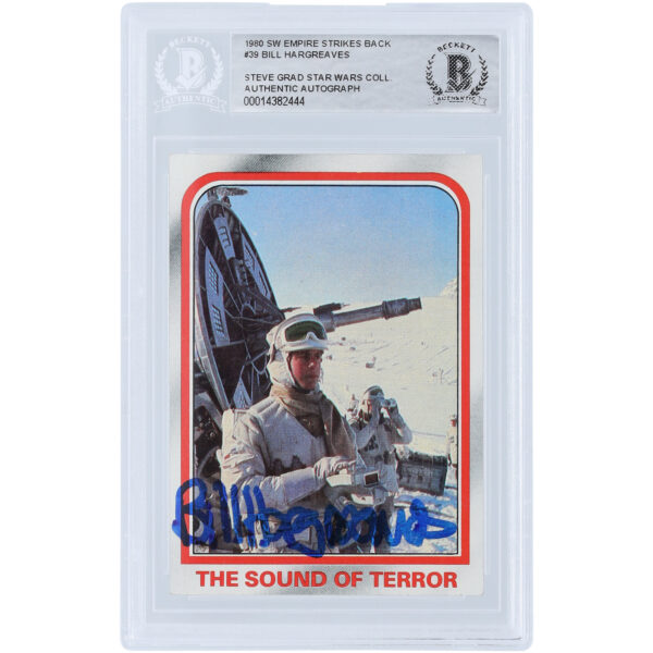 Bill Hargreaves Star Wars Autographed 1980 Topps The Empire Strikes Back #39 BAS Authenticated Card - Image 2