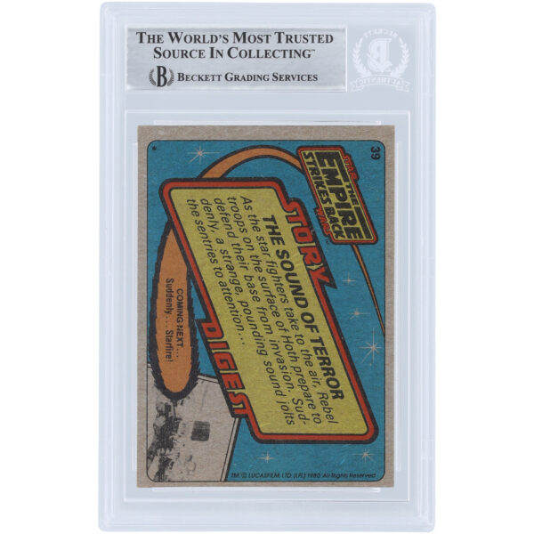 Bill Hargreaves Star Wars Autographed 1980 Topps The Empire Strikes Back #39 BAS Authenticated Card - Image 5