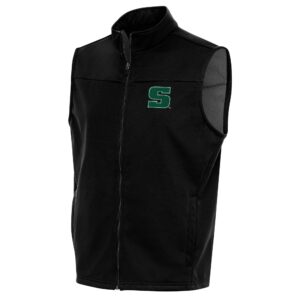 Men's Antigua  Black Slippery Rock Pride  Links Golf Full-Zip Vest