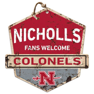 Nicholls State Colonels 20" x 20" Fans Welcome Sign