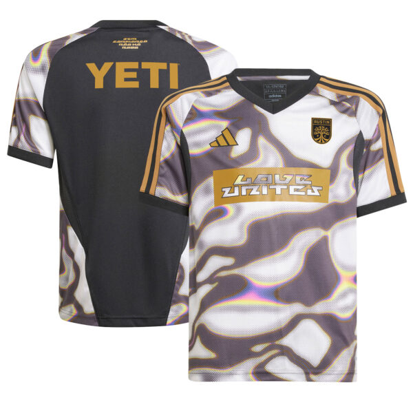 Youth adidas Black Austin FC 2024 Pride Pre-Match Top