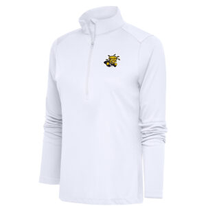 Women's Antigua  White Wichita State Shockers Tribute Half-Zip Top