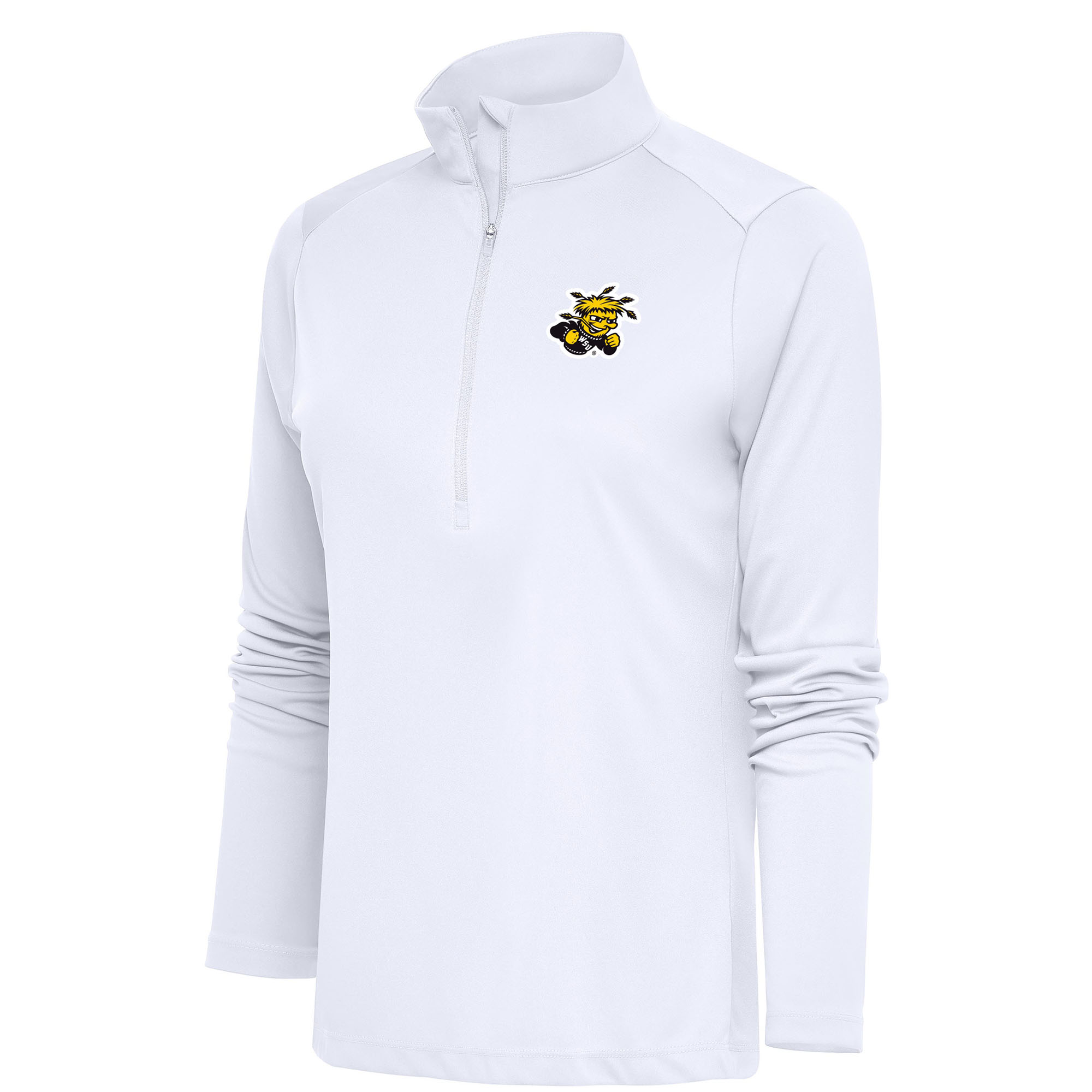 Women's Antigua White Wichita State Shockers Tribute Half-Zip Top