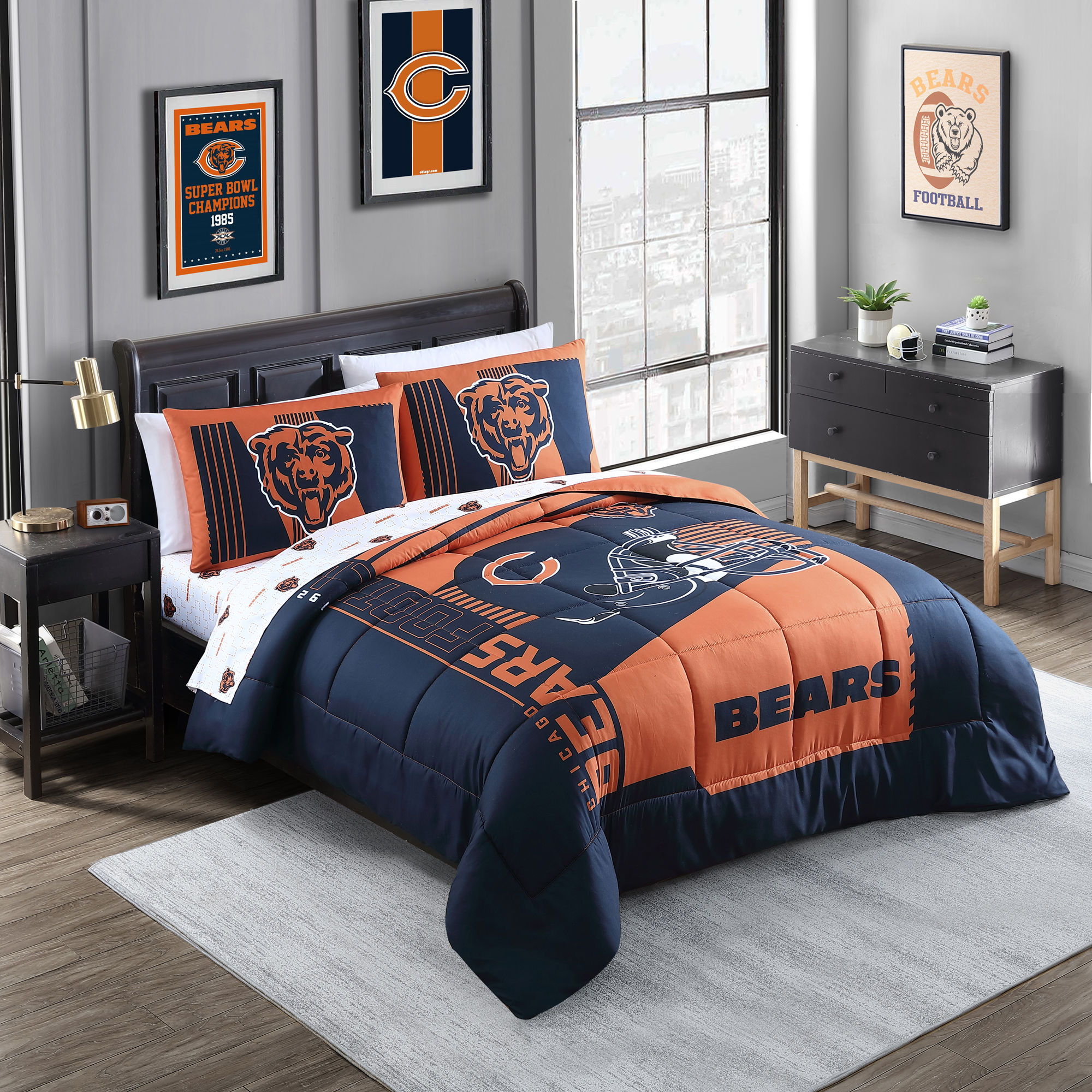 Chicago Bears Queen Bed In A Bag Set
