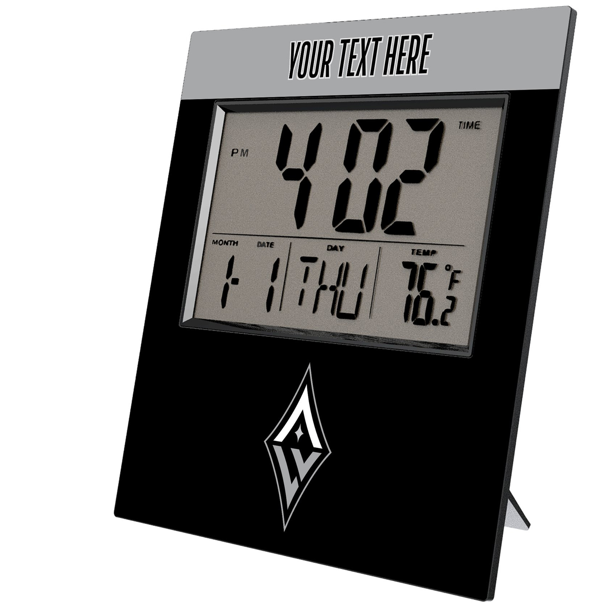 Keyscaper Las Vegas Aces Color Block Personalized Digital Desk Clock