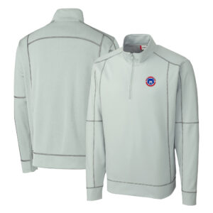 Men's Cutter & Buck  Gray South Bend Cubs  Clique Helsa Performance Half-Zip Knit Pullover