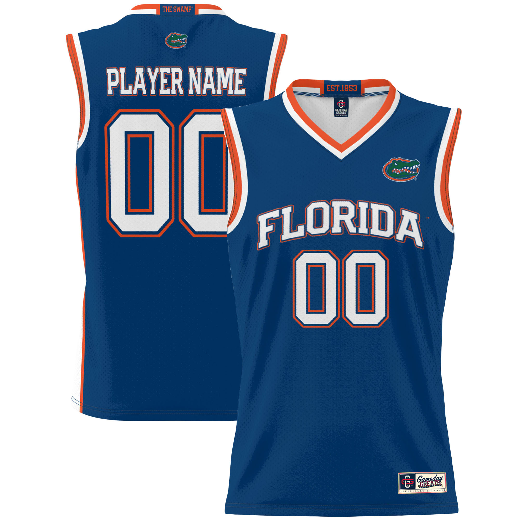Youth GameDay Greats Royal Florida Gators NIL Pick-A-Player Lightweight Men's Basketball Jersey - Image 2
