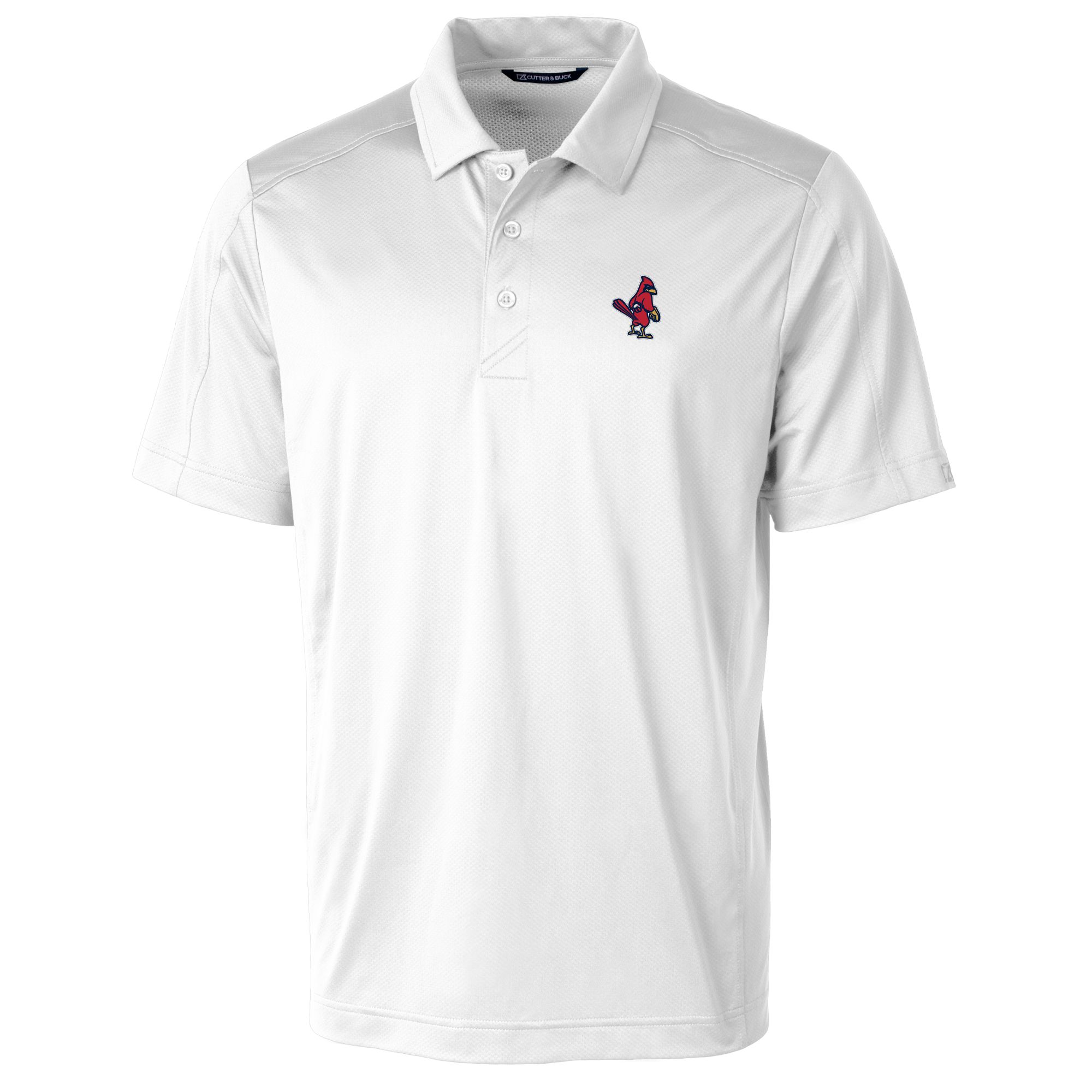 Men's Cutter & Buck White Memphis Redbirds Prospect Textured Stretch Polo - Image 3