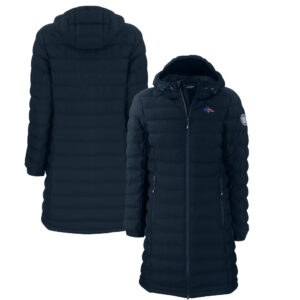 Women's Cutter & Buck  Navy Denver Broncos Americana Mission Ridge Repreve Eco Insulated Full-Zip Puffer Jacket