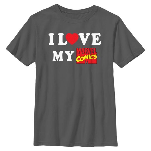 Youth Mad Engine Charcoal Marvel Comics Valentine's Day T-Shirt