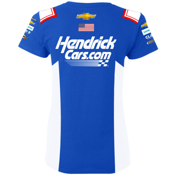 Women's Hendrick Motorsports Team Collection  Blue Kyle Larson HendrickCars.com Uniform T-Shirt - Image 7