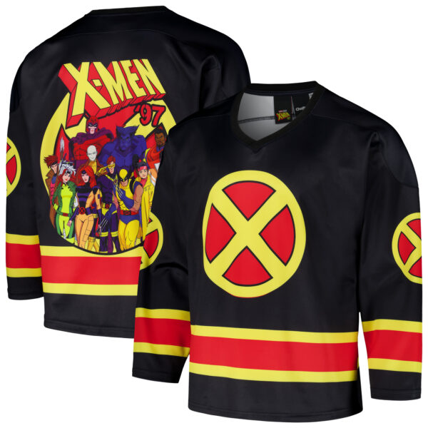 Men's Chalk Line Black X-Men '97 Graphic Retro Hockey Jersey - Image 5