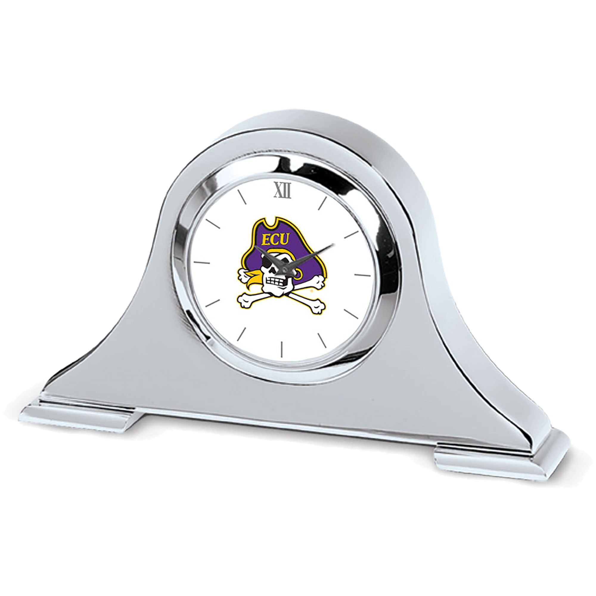 Silver ECU Pirates Napoleon Desk Clock