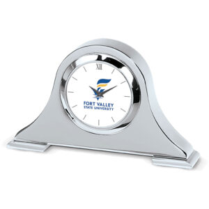 Silver Fort Valley State Wildcats Napoleon Desk Clock