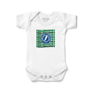 Infant Chad & Jake White Tampa Bay Lightning Feeling Lucky Bodysuit