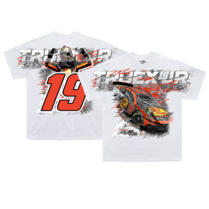 Men's Joe Gibbs Racing Team Collection  White Martin Truex Jr Bass Pro Shops Car T-Shirt