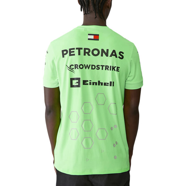 Men's Green Mercedes-AMG Petronas F1 Team 2024 Team Replica Set Up T-Shirt - Image 11