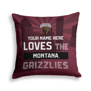 Pegasus Montana Grizzlies 18" x 18" City Skyline Personalized Decor Pillow
