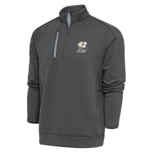 Men's Antigua Charcoal John Hunter Nemechek Generation Quarter-Zip Pullover Top