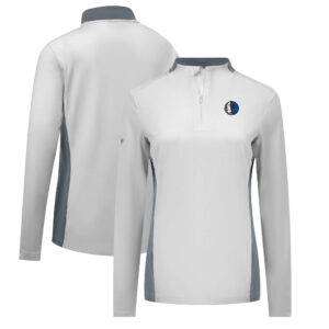 Women's Levelwear White Dallas Mavericks Moxie Insignia Core Quarter-Zip Pullover Top