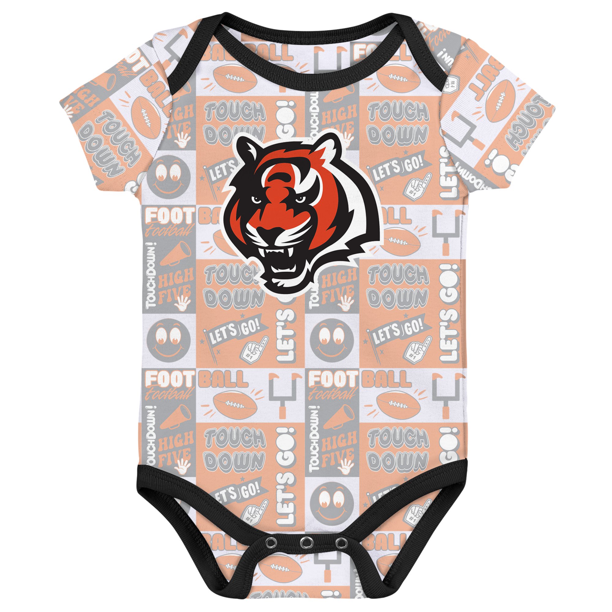 Infant Cincinnati Bengals Play Day Three-Pack Bodysuit Set - Image 5