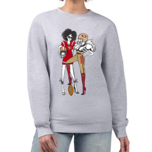 Women's G-III 4Her by Carl Banks  Heather Gray San Francisco 49ers Football Girls Graphic Fleece Pullover Sweatshirt