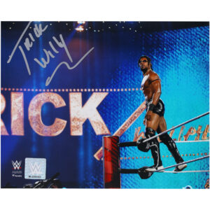 Trick Williams WWE Autographed 8" x 10" Standing On Ropes Photograph