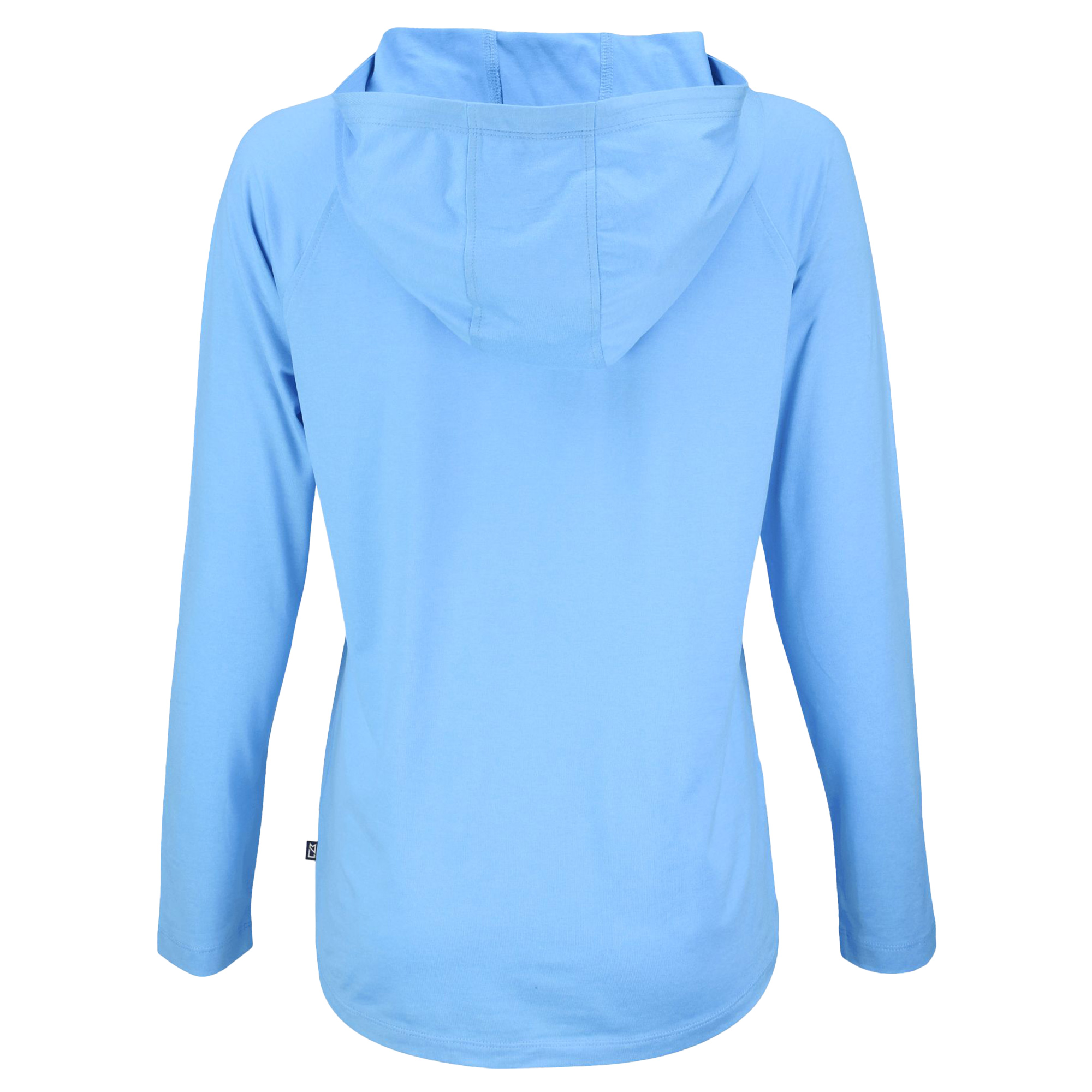 Women's Cutter & Buck Powder Blue Philadelphia Phillies Cooperstown Collection Coastline Epic Comfort Eco Recycled Hoodie Raglan Long Sleeve T-Shirt - Image 7
