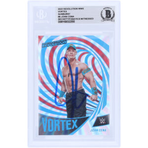 John Cena WWE Autographed 2022 Panini Revolution Vortex #8 #97/99 Beckett Fanatics Witnessed Authenticated Card