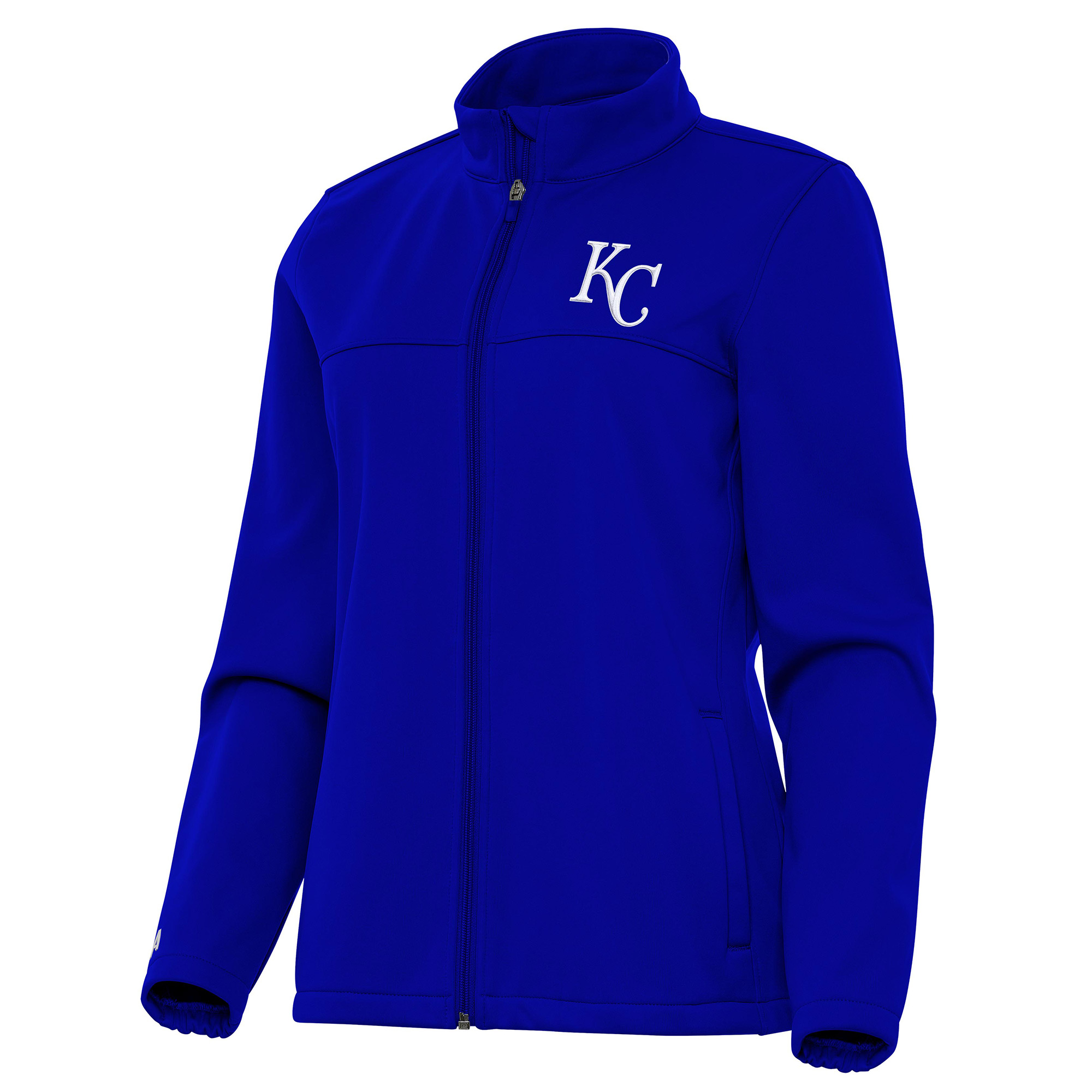 Women's Antigua Royal Kansas City Royals Links 2 Golf Full-Zip Jacket