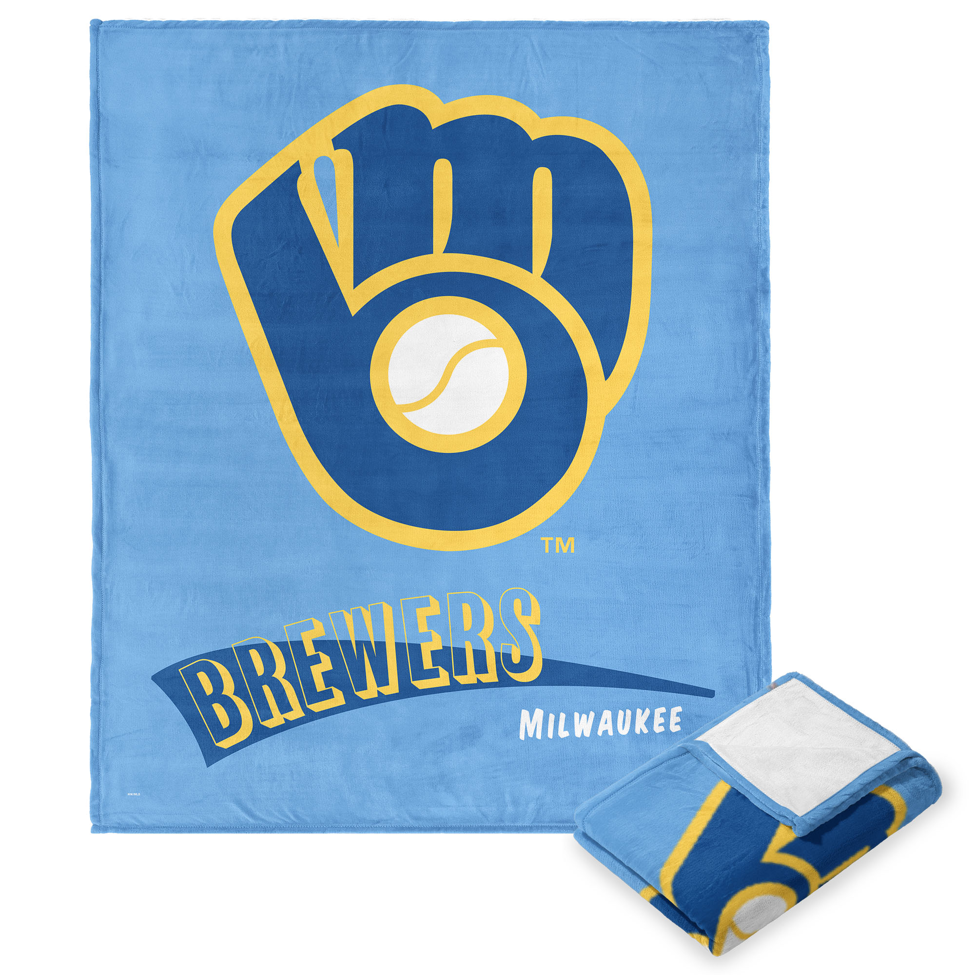 The Northwest Group Milwaukee Brewers 50” x 60” Cooperstown Collection Silk Touch Throw Blanket