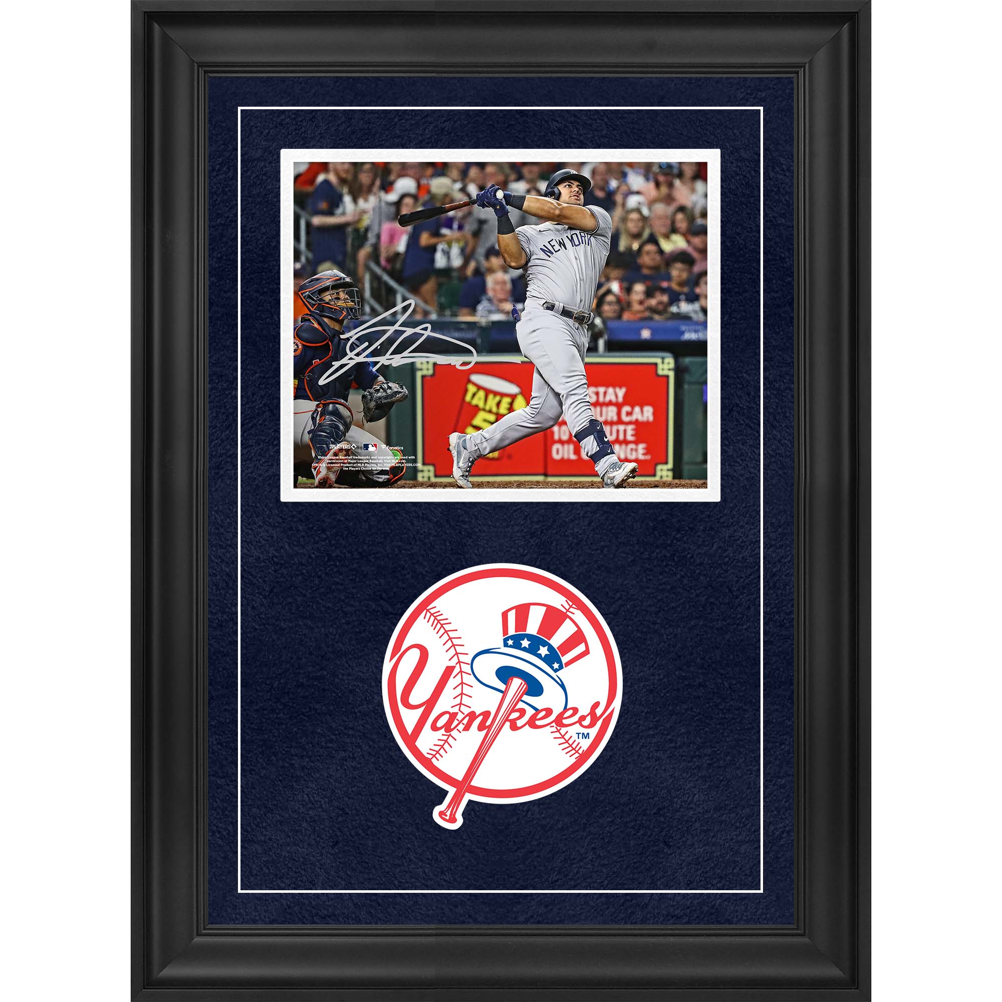 Jasson Domínguez New York Yankees Autographed Deluxe Framed 8" x 10" Home Run Photograph