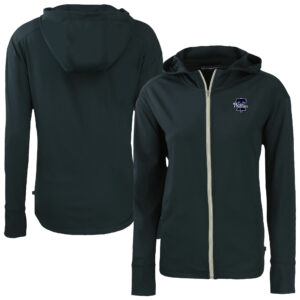 Women's Cutter & Buck Navy Philadelphia Phillies Daybreak Eco Recycled Full-Zip Hoodie
