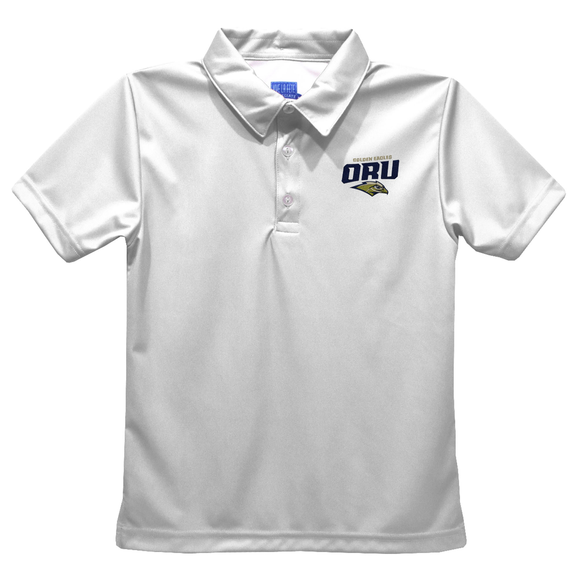 Toddler Vive La Fete White Oral Roberts Golden Eagles Solid Polo