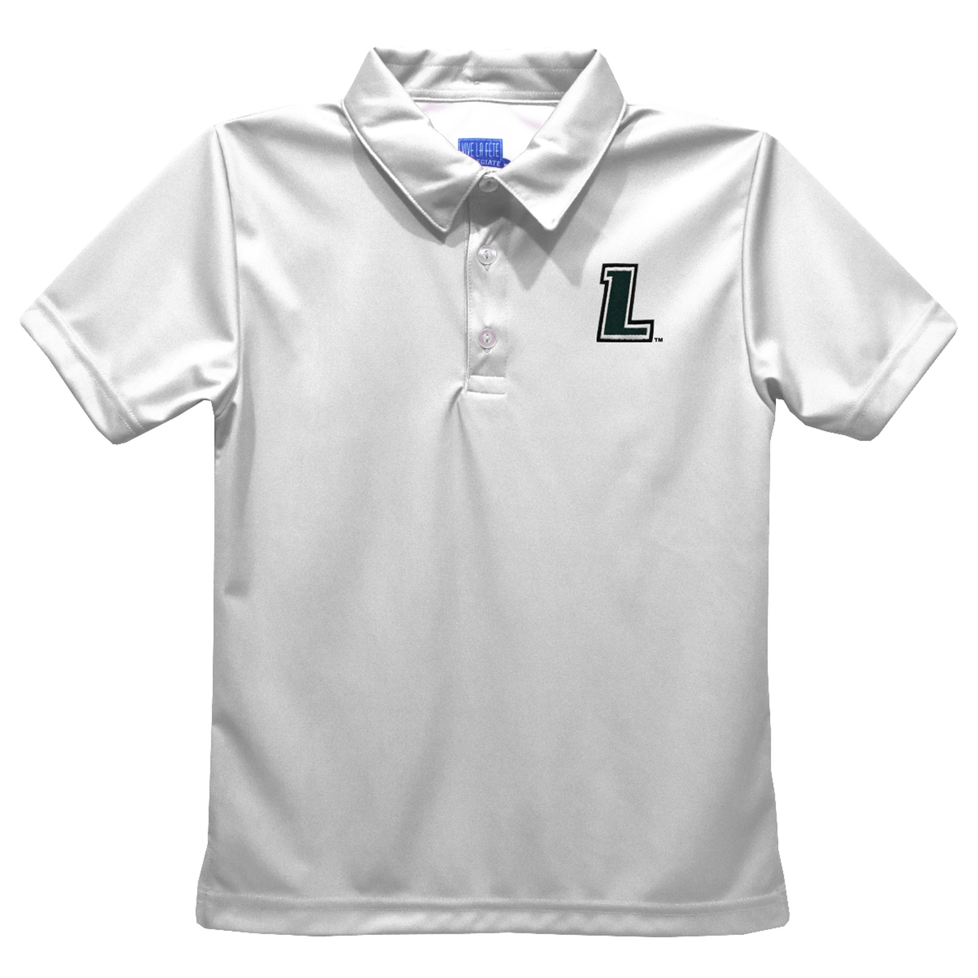 Youth Vive La Fete White Loyola Greyhounds Solid Polo