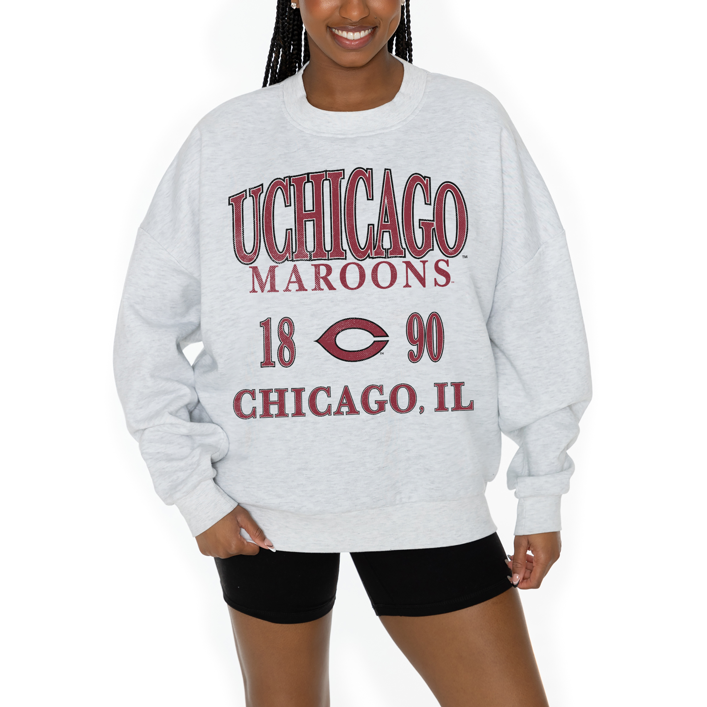 Men's Colosseum Black Harvard Crimson Team Arch & Logo Tackle Twill Pullover Sweatshirt - Image 8
