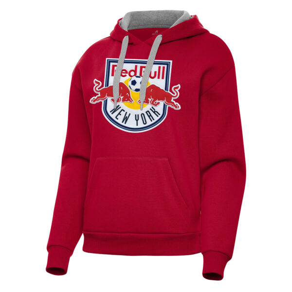Women's Antigua Red New York Red Bulls Victory Pullover Hoodie