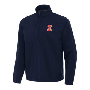 Men's Antigua Navy Illinois Fighting Illini Brisk Quarter-Zip Windbreaker