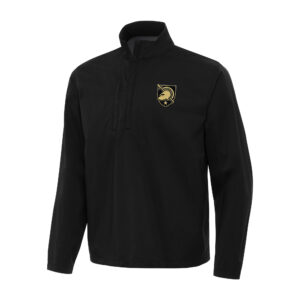 Men's Antigua Black Army Black Knights Brisk Quarter-Zip Windbreaker