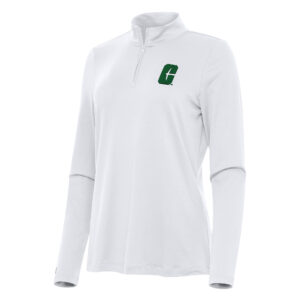 Women's Antigua White Charlotte 49ers Reprocess Quarter-Zip Top
