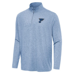 Men's Antigua  Heather Blue St. Louis Blues Hunk Quarter-Zip Top