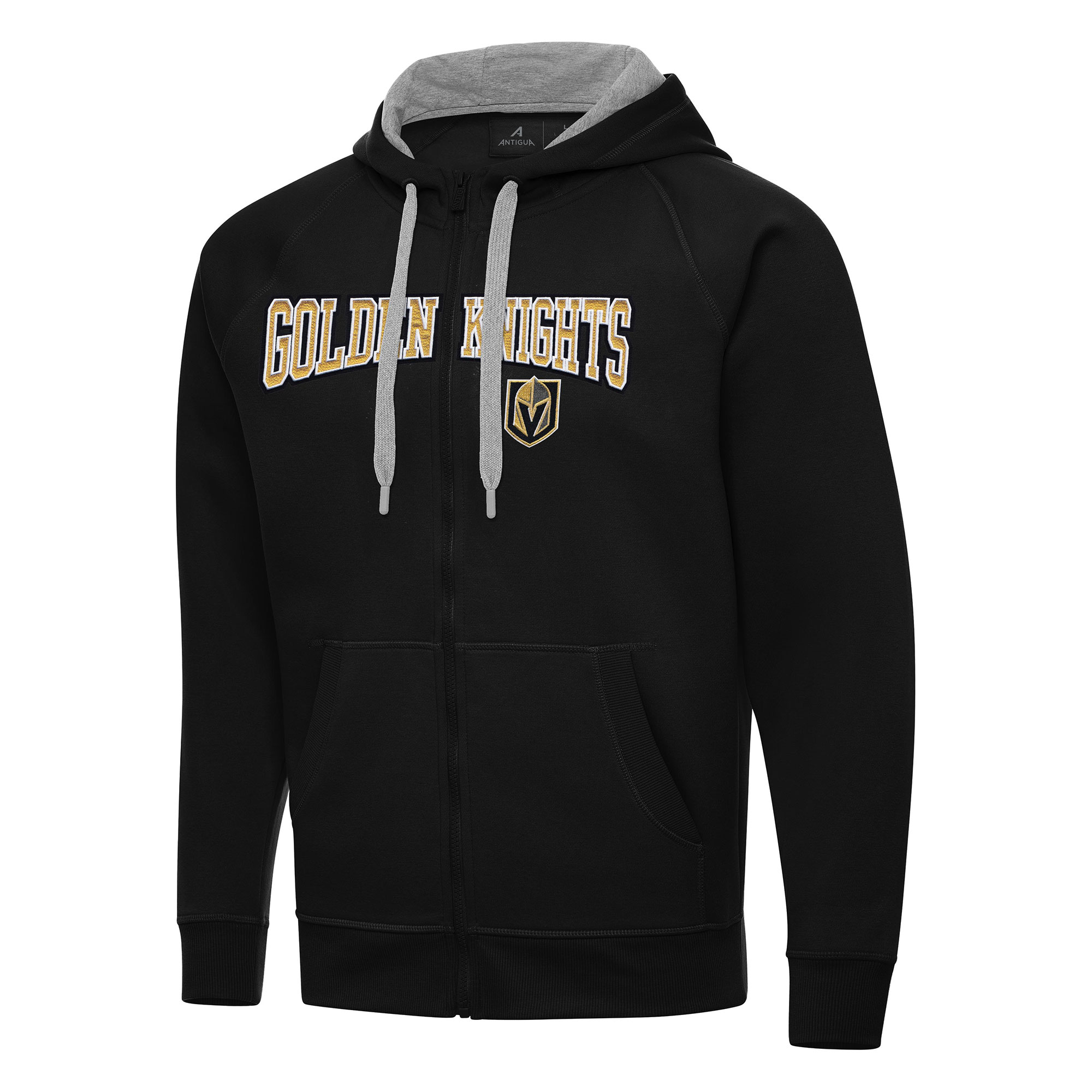 Men's Antigua Black Vegas Golden Knights Big & Tall Victory Full-Zip Hoodie
