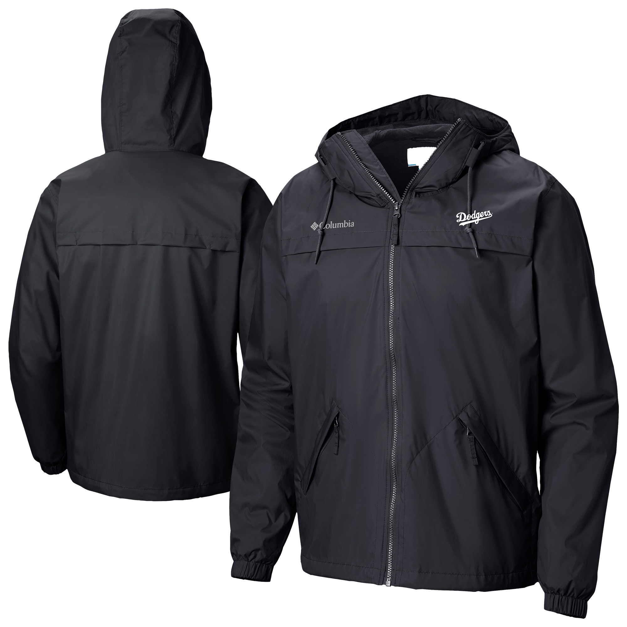 Men's Columbia Black Los Angeles Dodgers Oroville Creek Lined Full-Zip Jacket