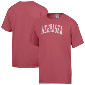 Men's ComfortWash  Red Nebraska Huskers Distressed Arch T-Shirt