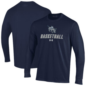 Men's Under Armour  Navy Colorado School of Mines Orediggers Basketball Performance Long Sleeve T-Shirt