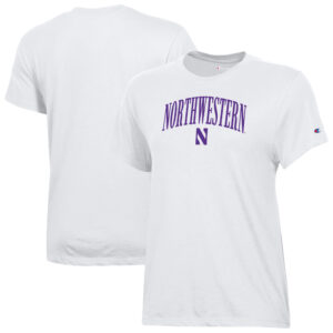 Women's Champion  White Northwestern Wildcats Core T-Shirt